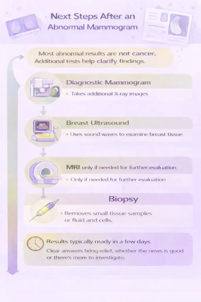 Actionable Next Steps after an abnormal mammogram: A Comparative Guide to Diagnostic Follow-Up Tests